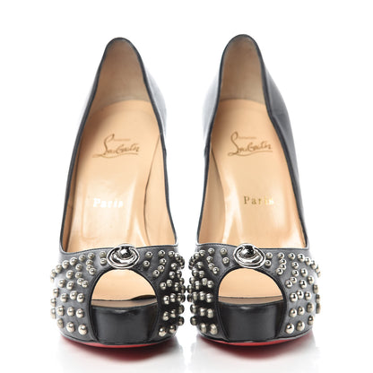Christian Louboutin Kid Door Knock 120 Platform Pumps 38.5 Black 2 of 12