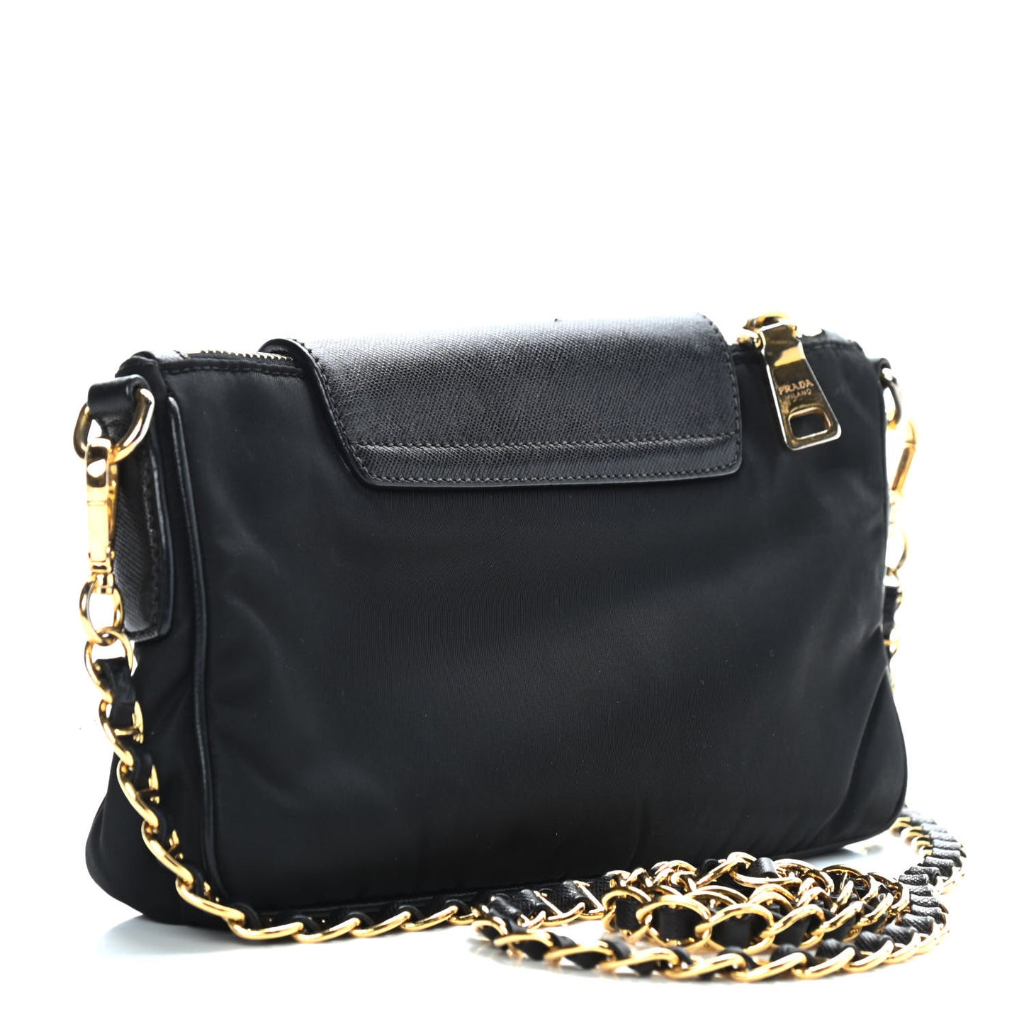 Tessuto Nylon Saffiano Crossbody Bag Black