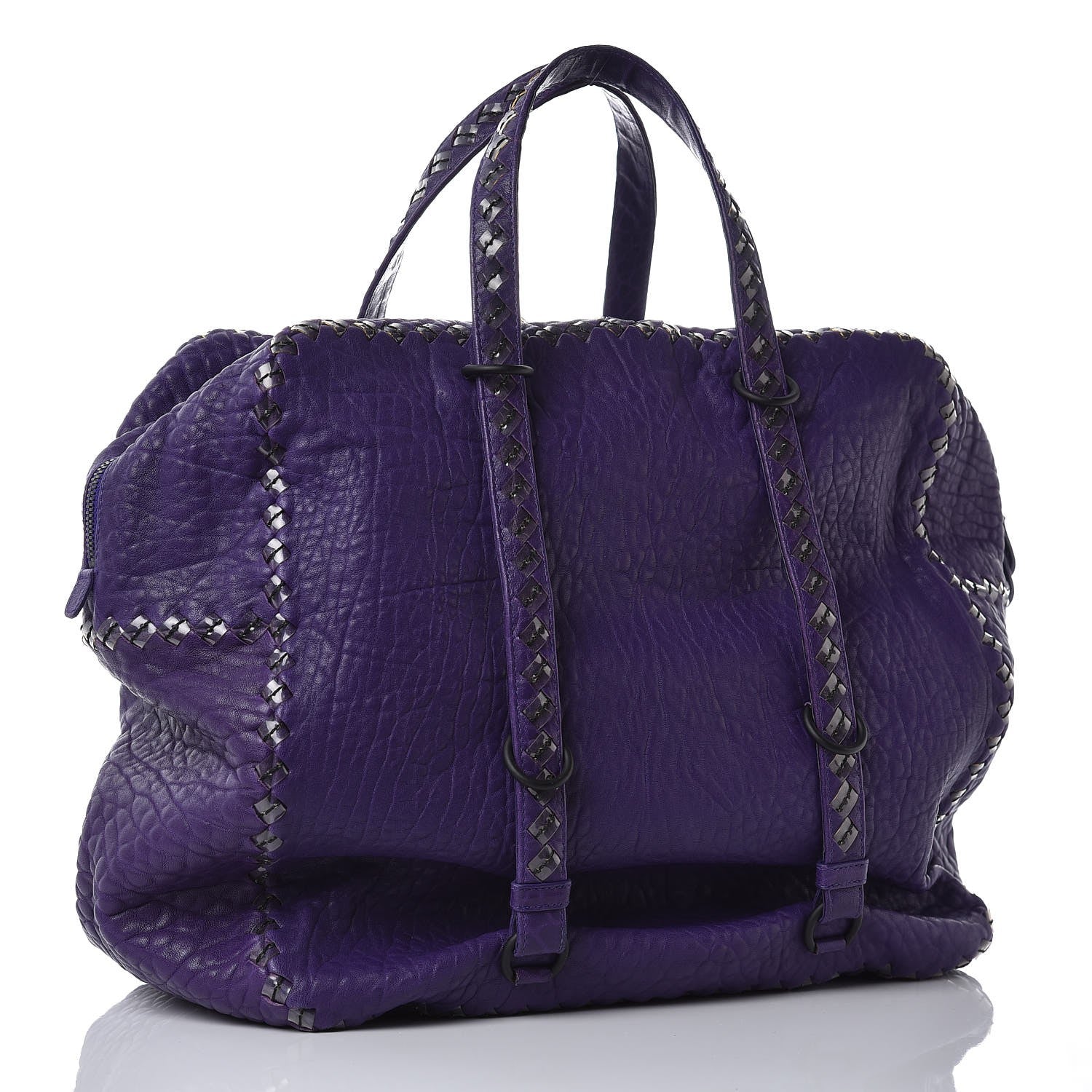 Bottega Veneta Lambskin PVC Intrecciato Tote Purple 3 of 8