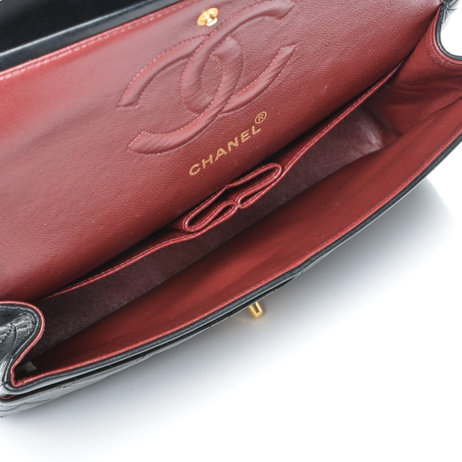 Chanel Lambskin Quilted Medium Double Flap Black 5 of 8