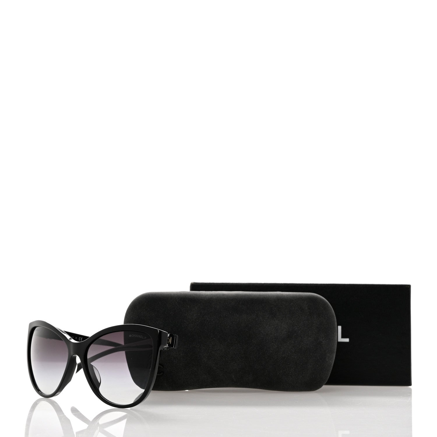 Chanel Acetate CC Bow Sunglasses Black 8 of 8