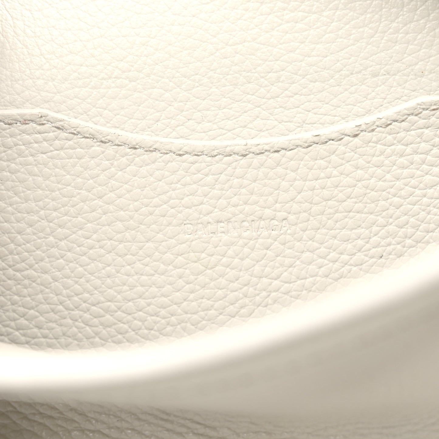 Grained Calfskin Neo Classic Silver Hardware Mini City White