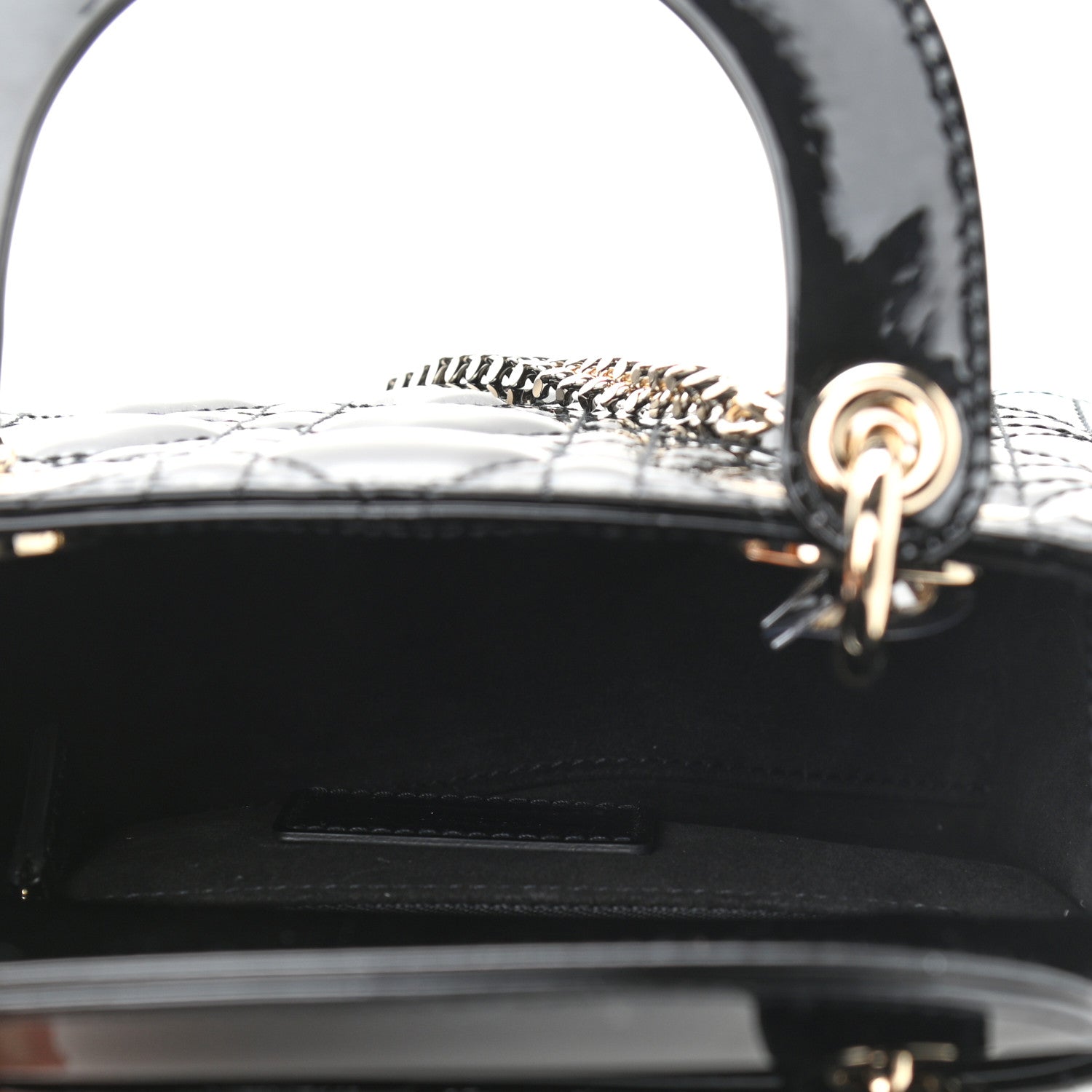 Christian Dior Patent Cannage Mini Lady Dior Black 4 of 10