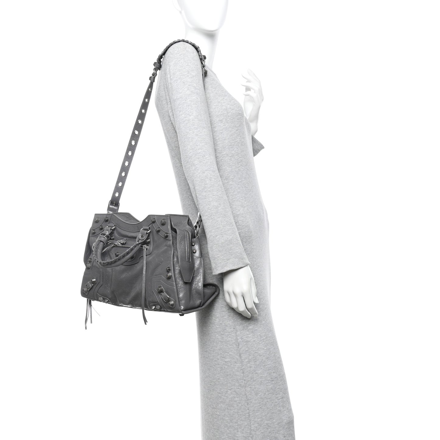 Agneau Arena Neo Cagole City Handbag Dark Grey