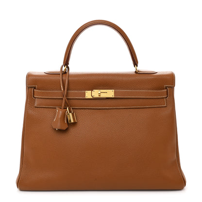 Hermes Togo Kelly Retourne 35 Gold 1 of 14