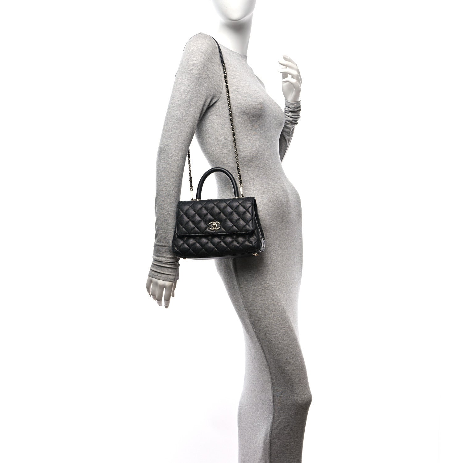 Chanel Caviar Quilted Mini Coco Handle Flap Black 2 of 11