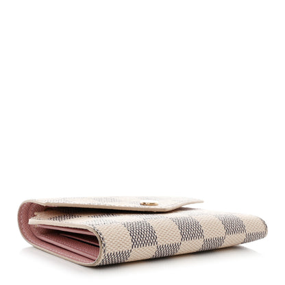 Louis Vuitton Damier Azur Victorine Wallet Rose Ballerine 4 of 6
