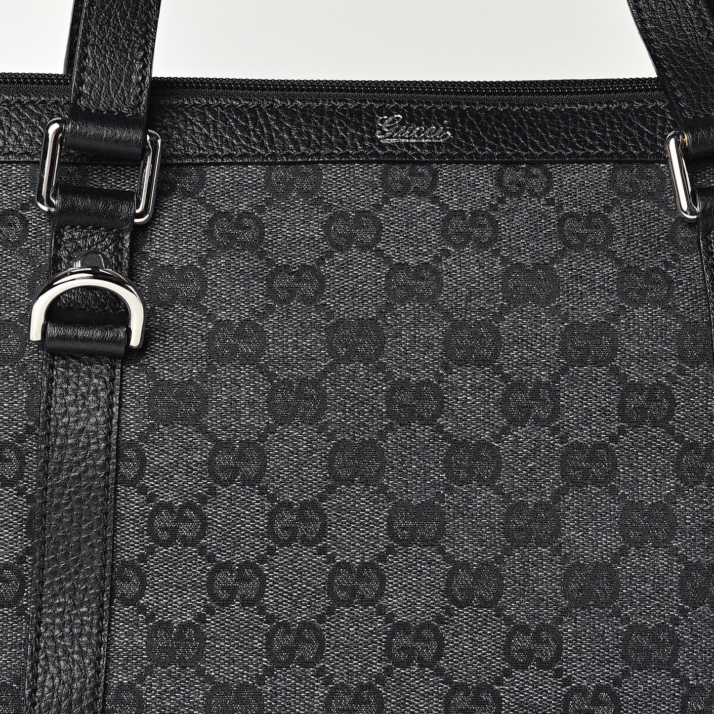 Denim Monogram Abbey Medium Tote Navy