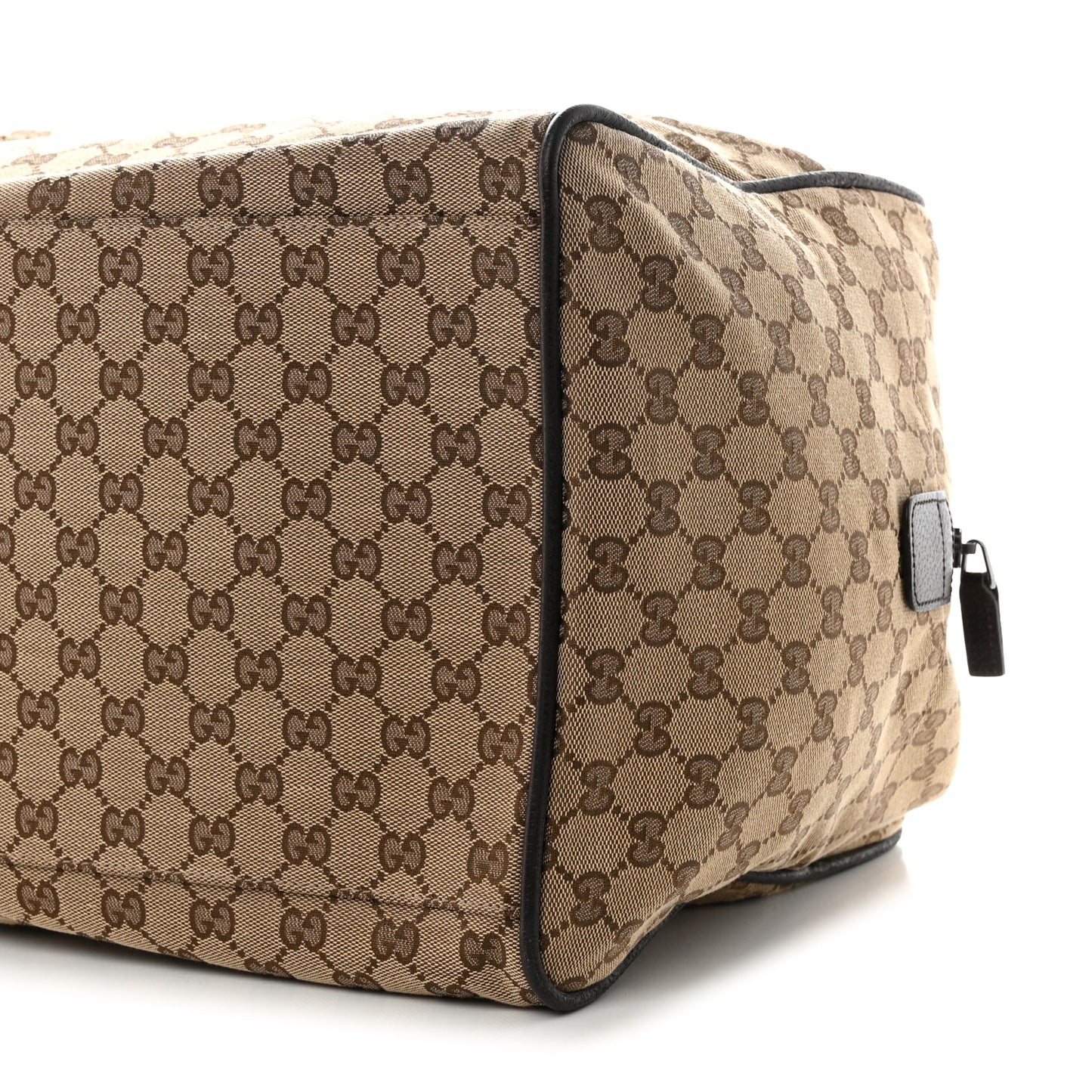 GG Monogram Web Medium Collapsible Carry On Duffle Beige Brown