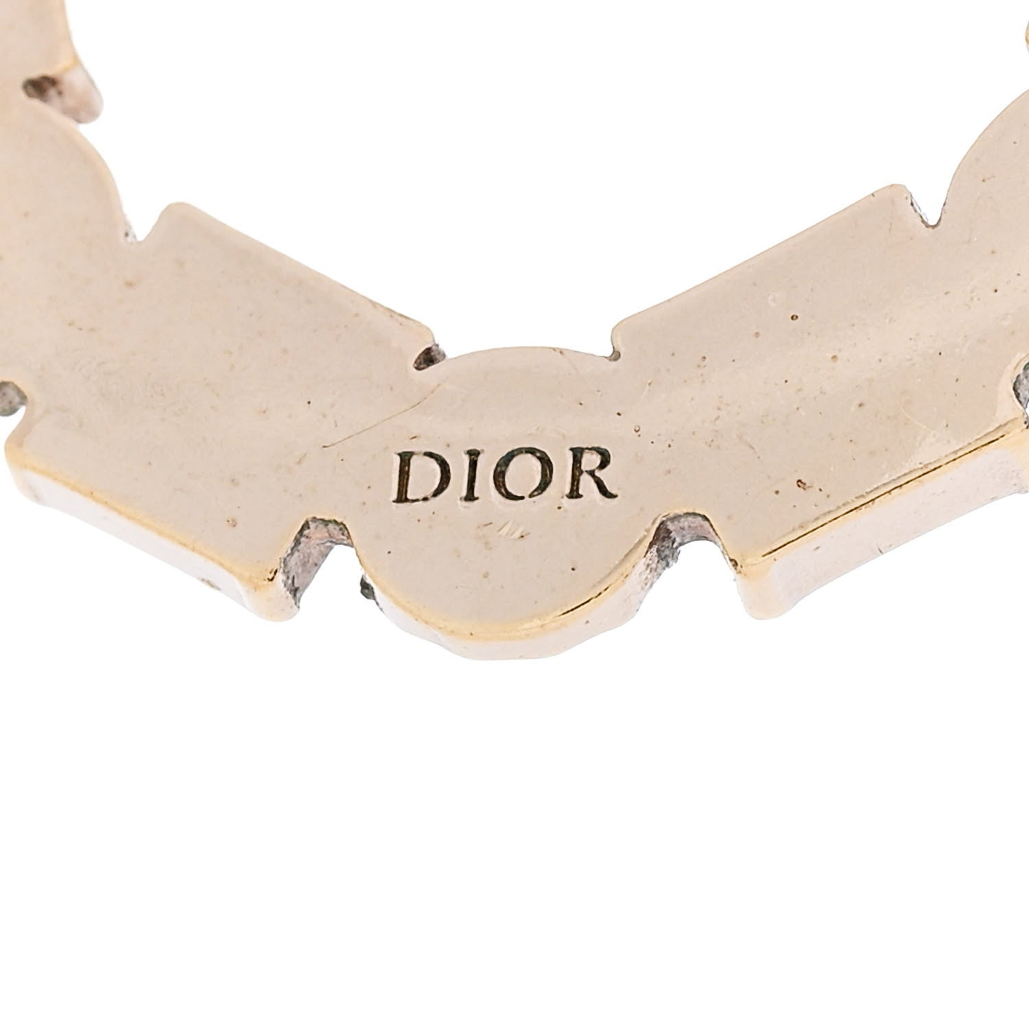 Christian Dior Crystal Pearl Petit CD Earrings Gold Pink 4 of 4
