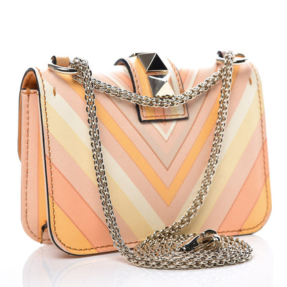 Valentino Garavani Vitello Native Couture 1975 Mini Glam Lock Rockstud Flap Mandarin Sorbet 3 of 9