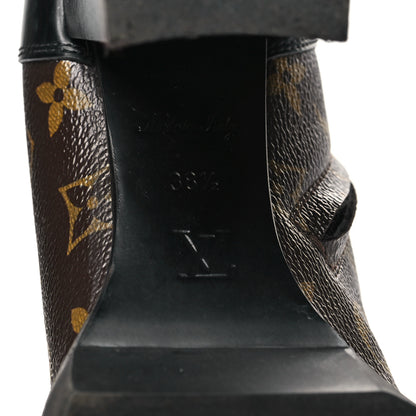Louis Vuitton Patent Calfskin Monogram Star Trail Ankle Boots 38.5 Black 7 of 9