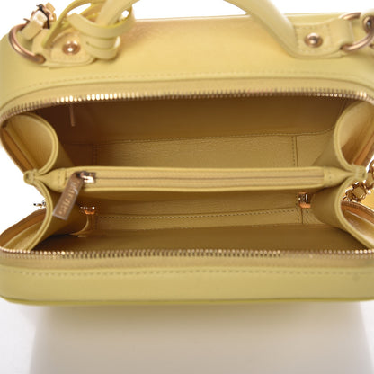 Chanel Caviar Quilted Medium CC Filigree Vanity Case Yellow 5 of 7