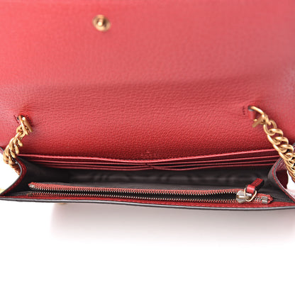 Gucci GG Supreme Monogram Web Queen Margaret Chain Wallet Red 7 of 9