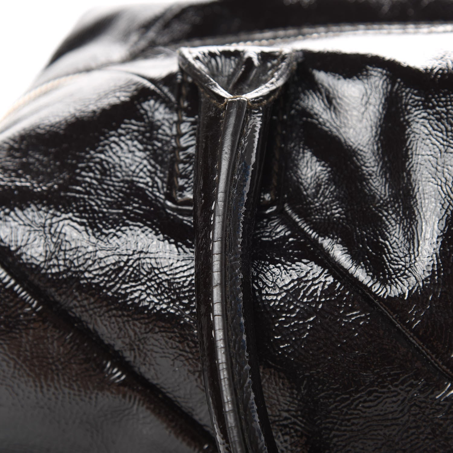 Saint Laurent Textured Patent Medium Easy Y Bag Brown 15 of 18