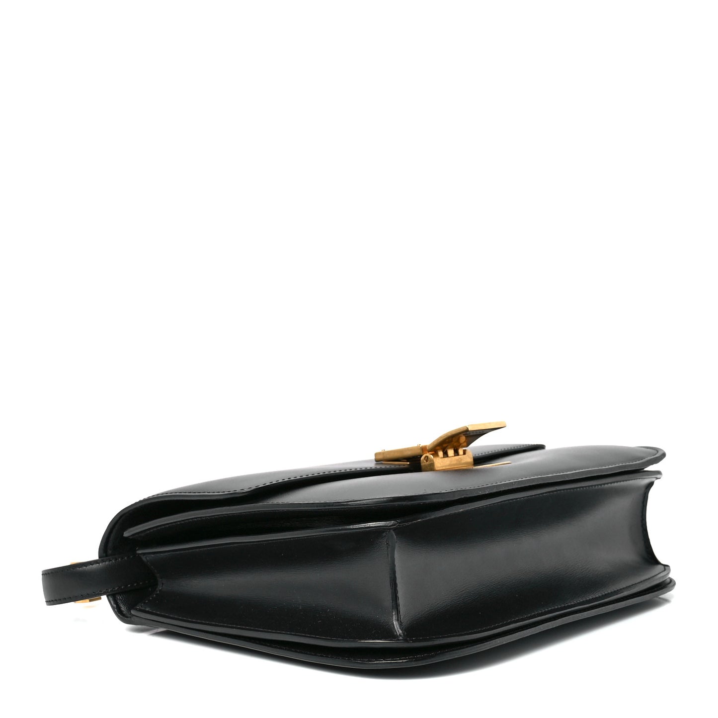 Box Calfskin Medium Classic Box Flap Bag Black