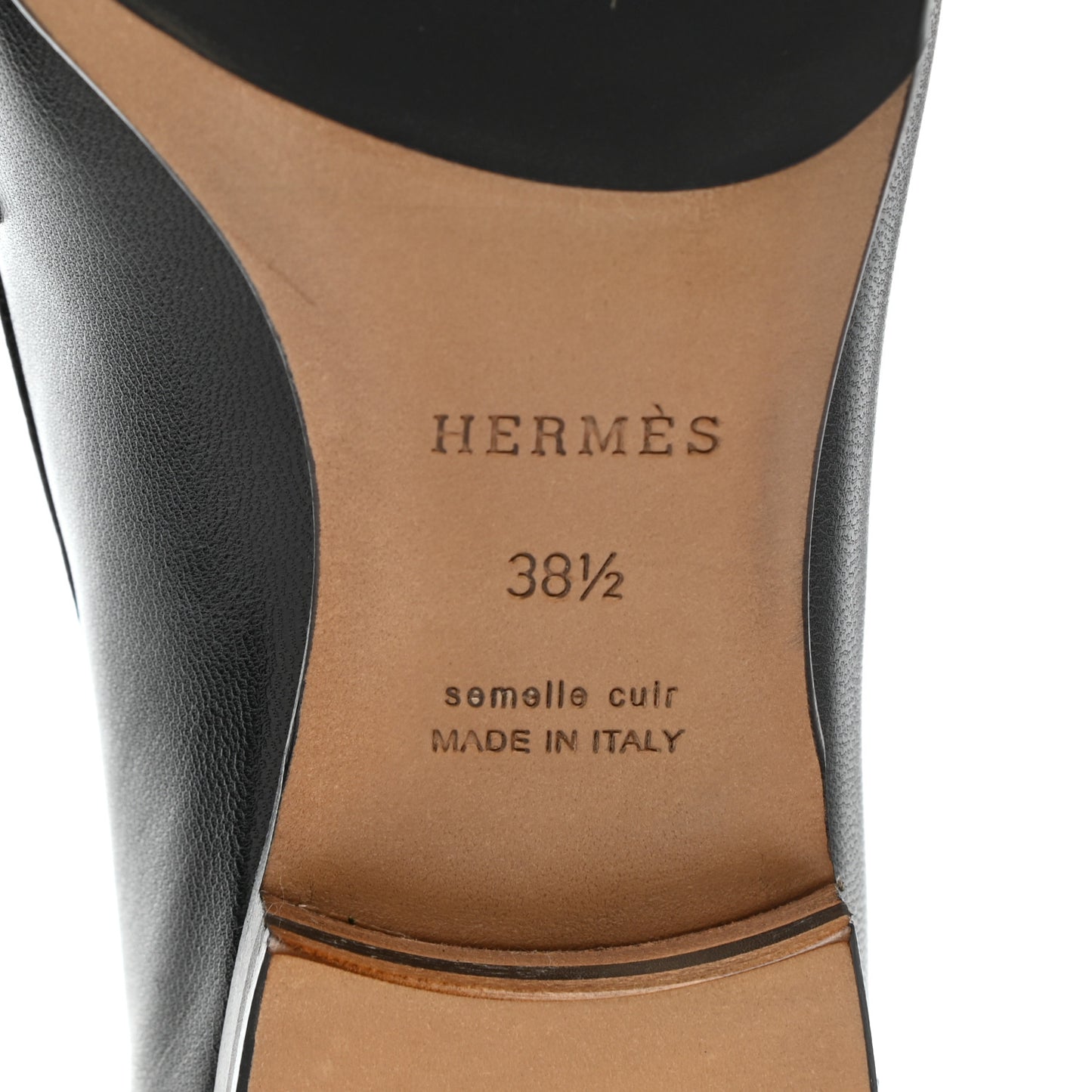 Goatskin Womens Paris Loafers 38.5 Black