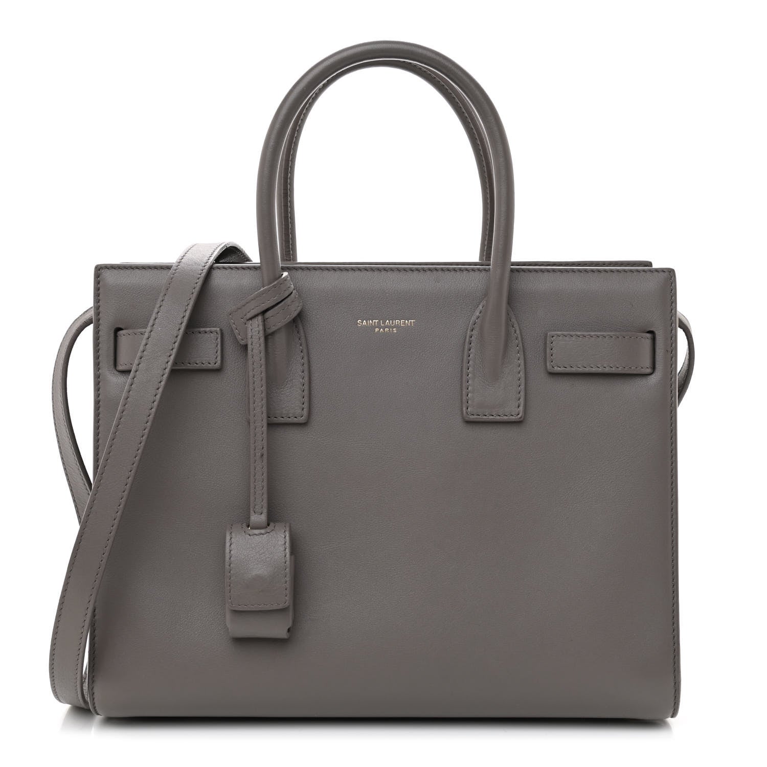 Saint Laurent Grained Calfskin Baby Sac De Jour Fog 1 of 15