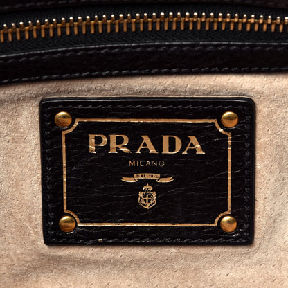 Prada Glace Calf Tote Black 7 of 10