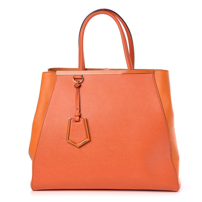 Fendi Vitello Elite Large 2Jours Tote Arancio 1 of 9