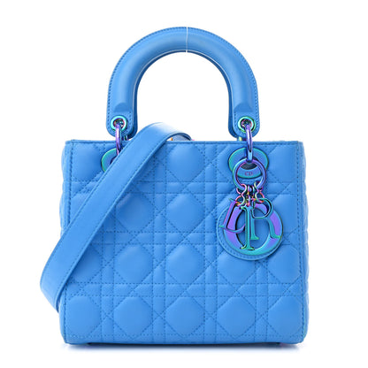Christian Dior Lambskin Cannage Small Lady Dior Bright Blue 1 of 12