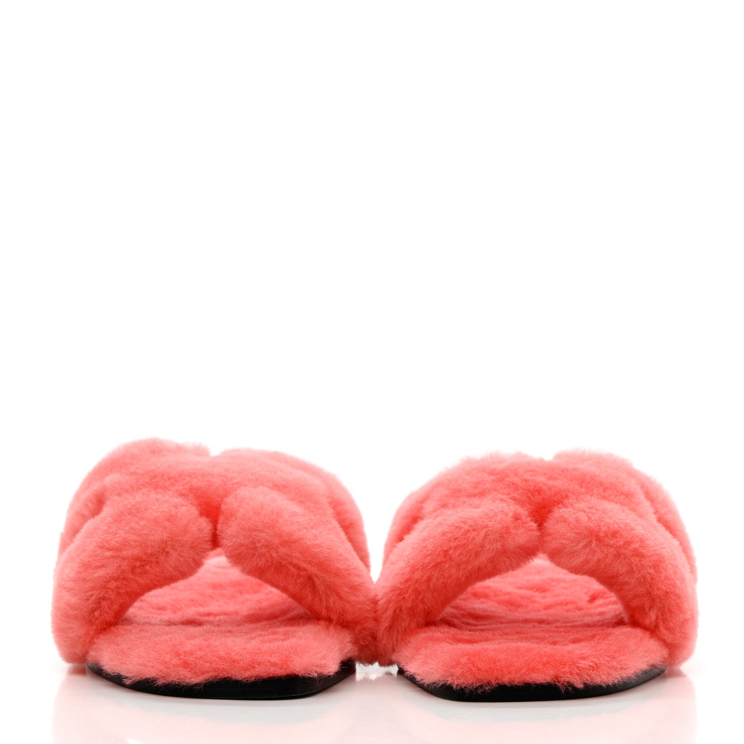 Hermes Woolskin Oran Sandals 38.5 Rose Du Desert 2 of 10