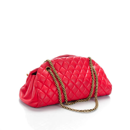 Chanel Lambskin Quilted Medium Just Mademoiselle Red 3 of 9