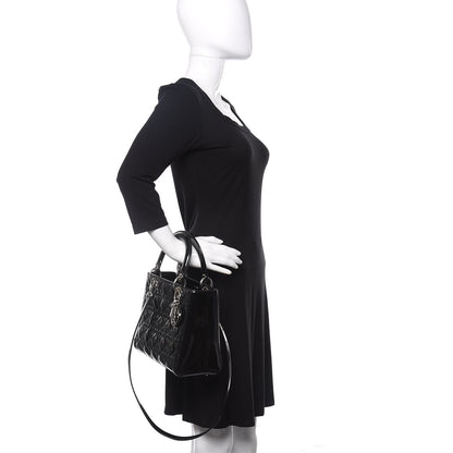 Christian Dior Patent Cannage Medium Lady Dior Black 2 of 10