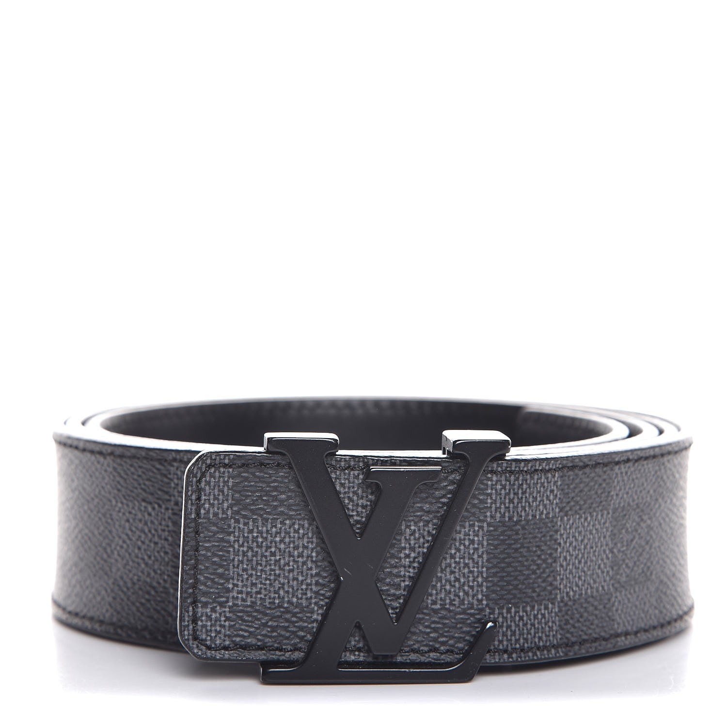 Louis Vuitton Damier Graphite LV Initiales Belt 120 48 1 of 8