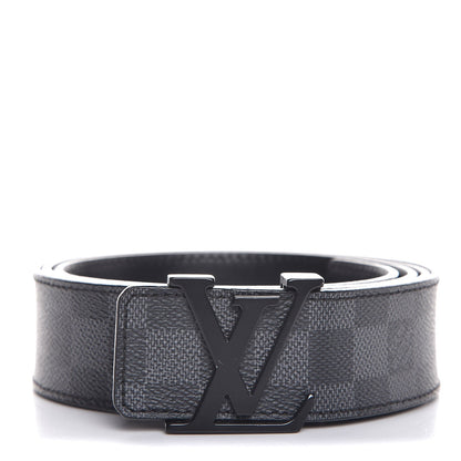 Louis Vuitton Damier Graphite LV Initiales Belt 120 48 1 of 8