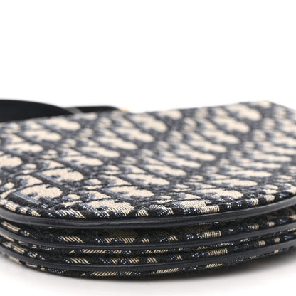 Christian Dior Oblique Saddle Pouch With Strap Navy Blue 10 of 16