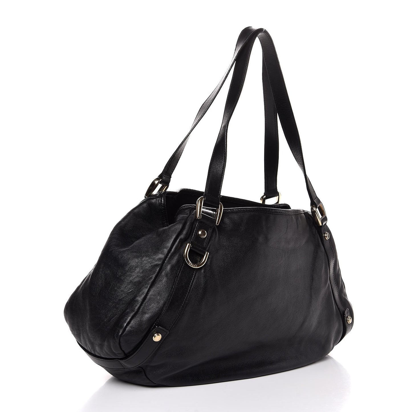 Calfskin Medium Abbey Shoulder Bag Black
