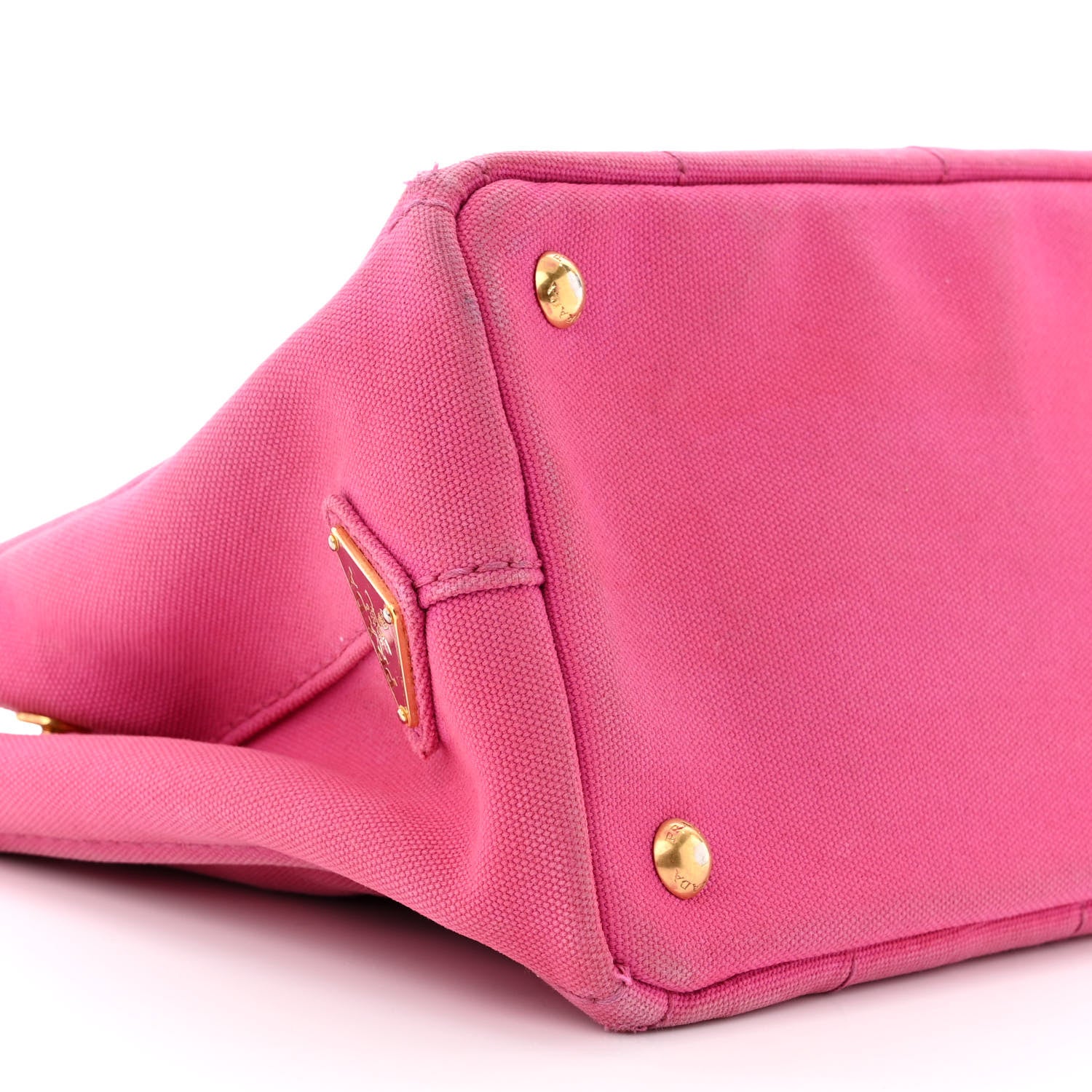 Prada Denim Small Canapa Logo Tote Peonia 11 of 20