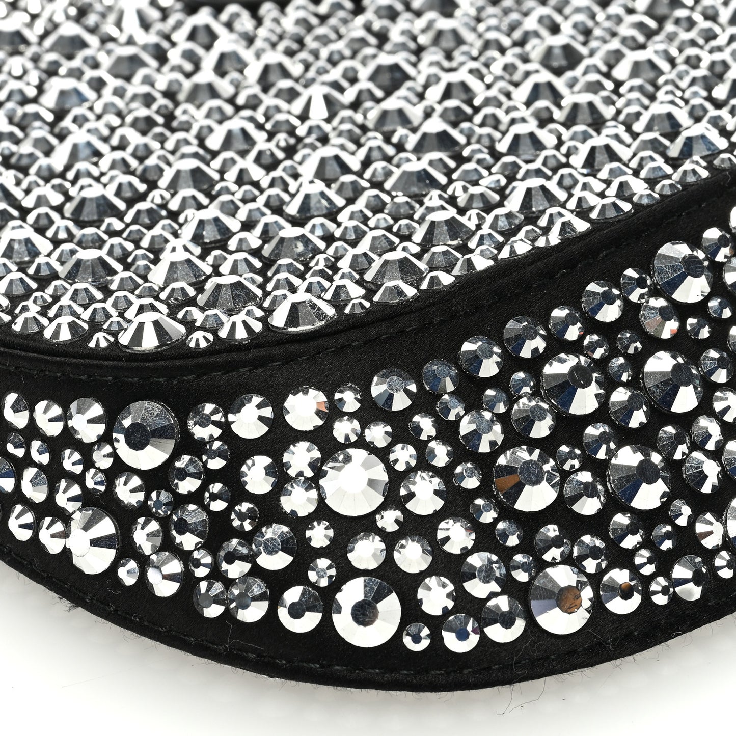 Satin Crystal Cleo Adjustable Strap Shoulder Bag Metal