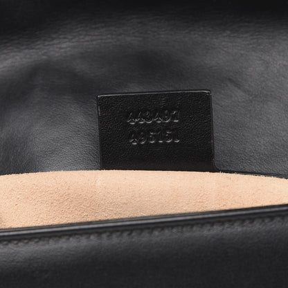 Gucci Calfskin Matelasse Small GG Marmont Shoulder Bag Black 6 of 13