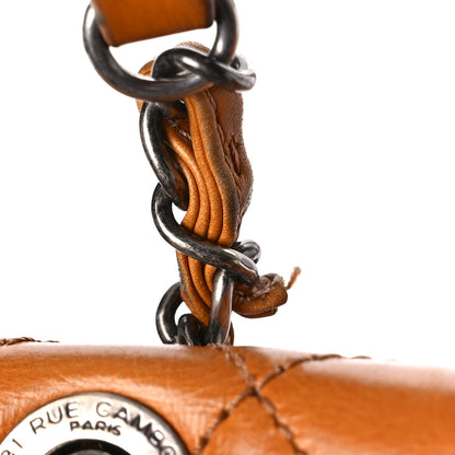 Chanel Glazed Calfskin Shearling Quilted Small Mountain Backpack Brown 15 of 15