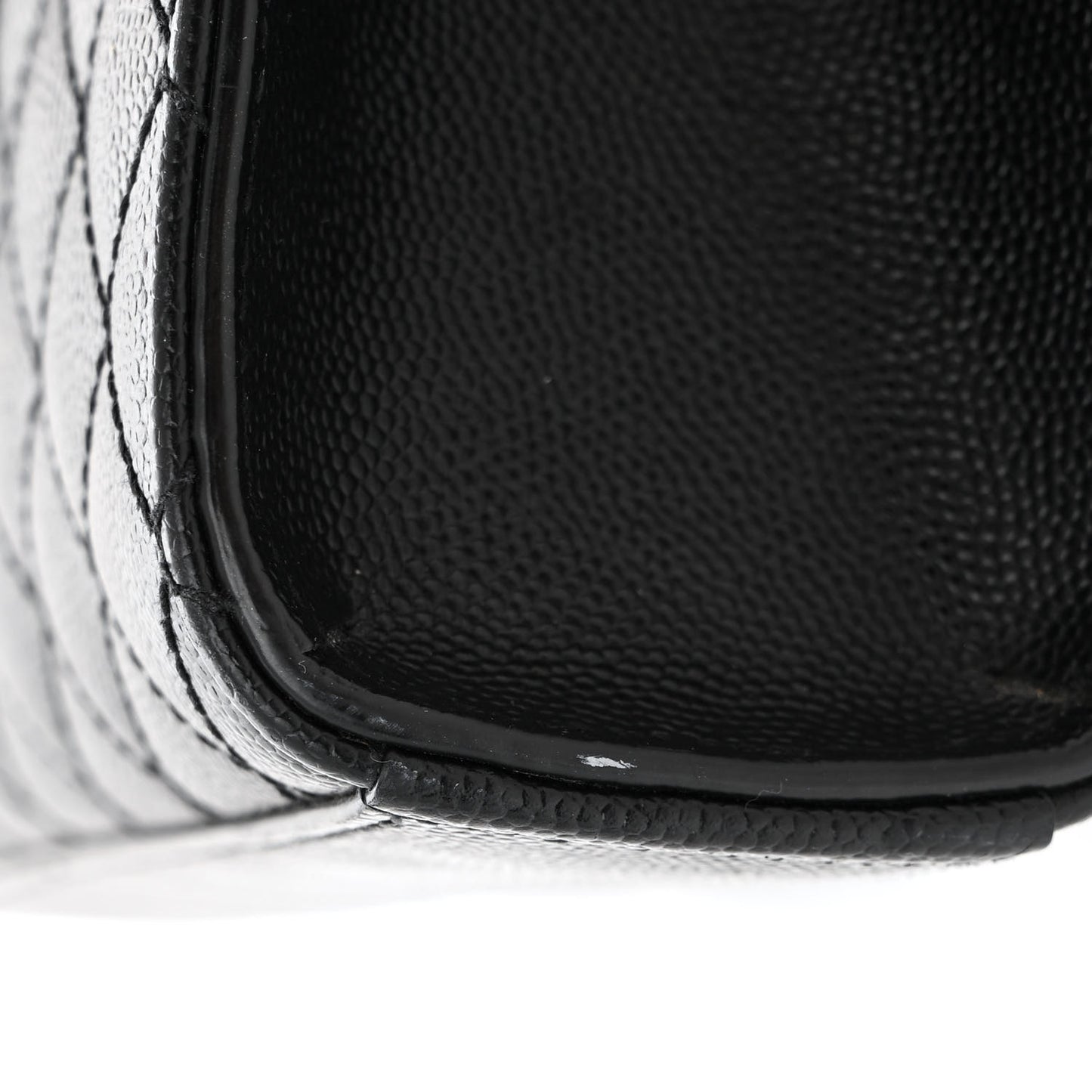 Grain De Poudre Textured Mixed Matelasse Triquilt Medium Monogram Satchel Black