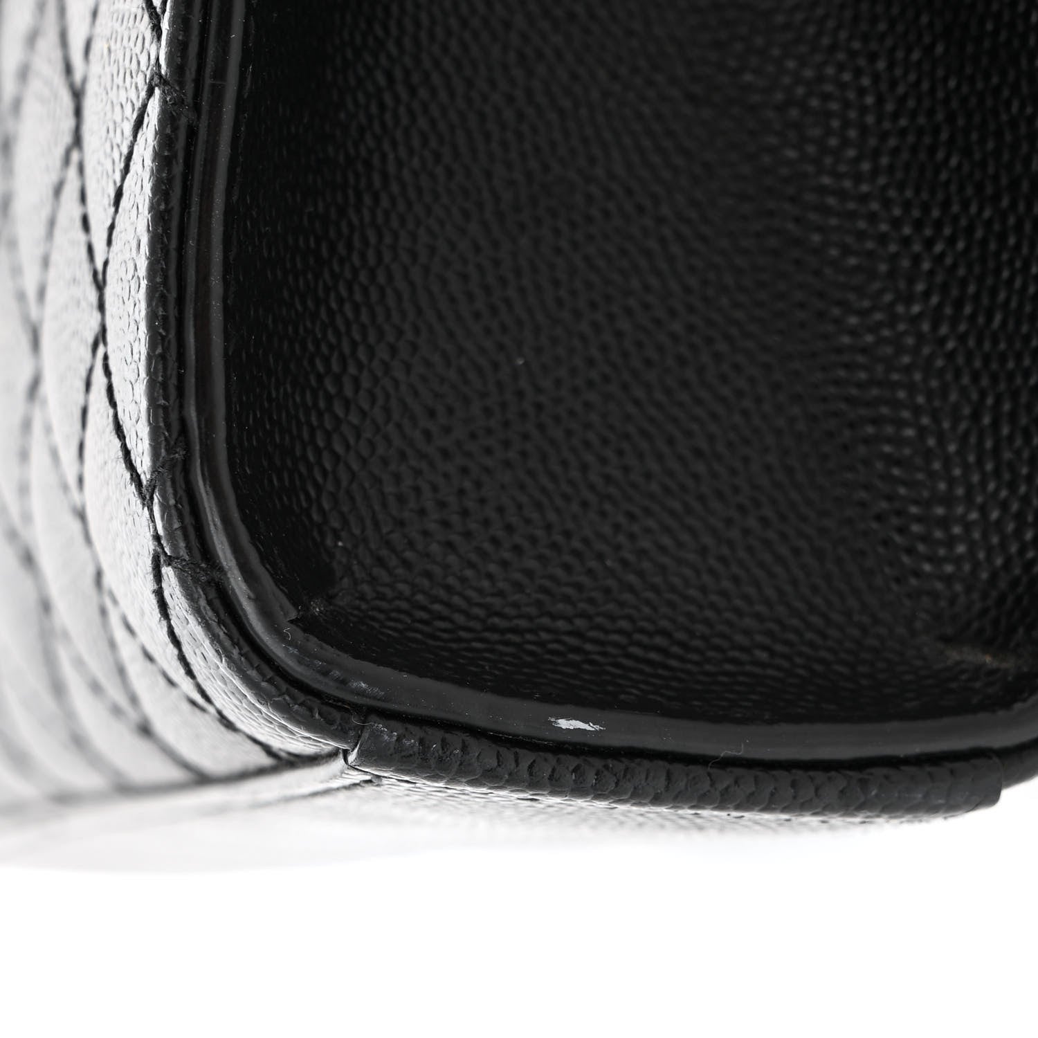 Saint Laurent Grain De Poudre Textured Mixed Matelasse Triquilt Medium Monogram Satchel Black 11 of 13