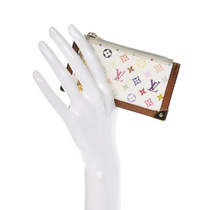 Louis Vuitton Monogram Multicolor Key Pouch White 2 of 6