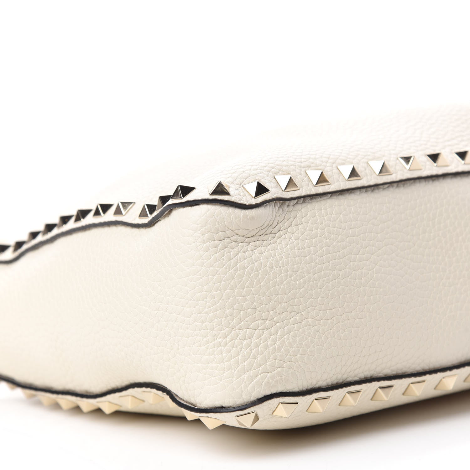 Valentino Garavani Pebbled Calfskin Small Rockstud Flip-Lock Messenger Bag Light Ivory 6 of 9