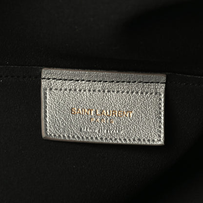 Saint Laurent Metallic Calfskin Large Shopping Tote Silver 6 of 9