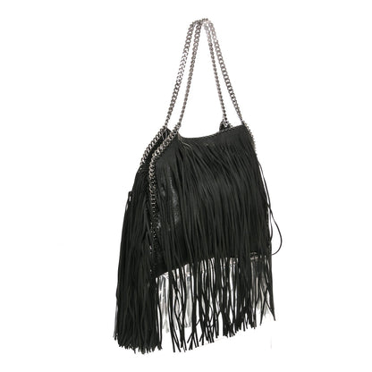 Stella McCartney Eco Suede Fringe Falabella Tote Black 3 of 7