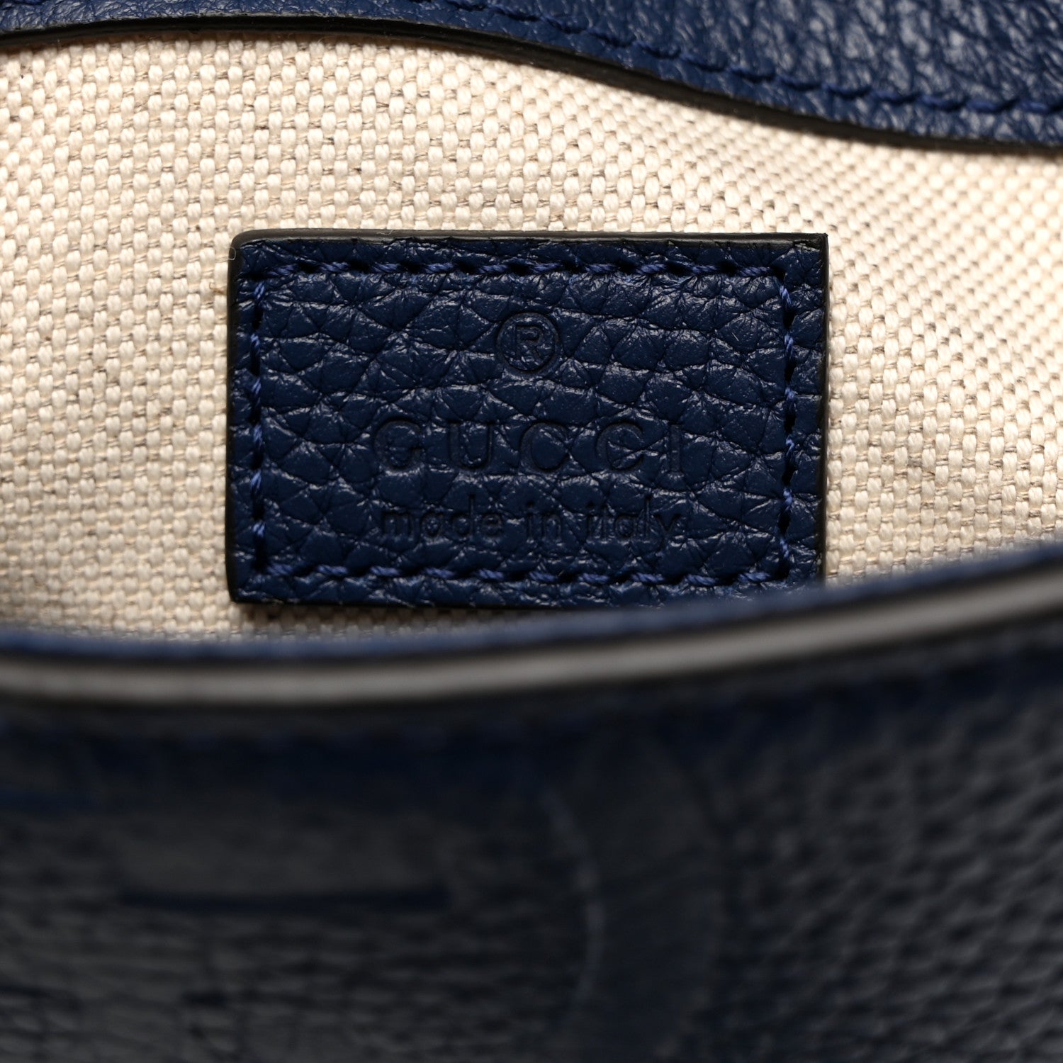 Gucci Piuma Calfskin Jumbo GG Embossed Messenger Bag Blue 6 of 10