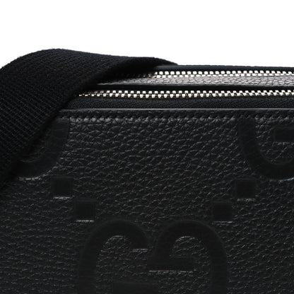 Gucci Piuma Calfskin Jumbo GG Embossed Super Mini Messenger Bag Black 8 of 10