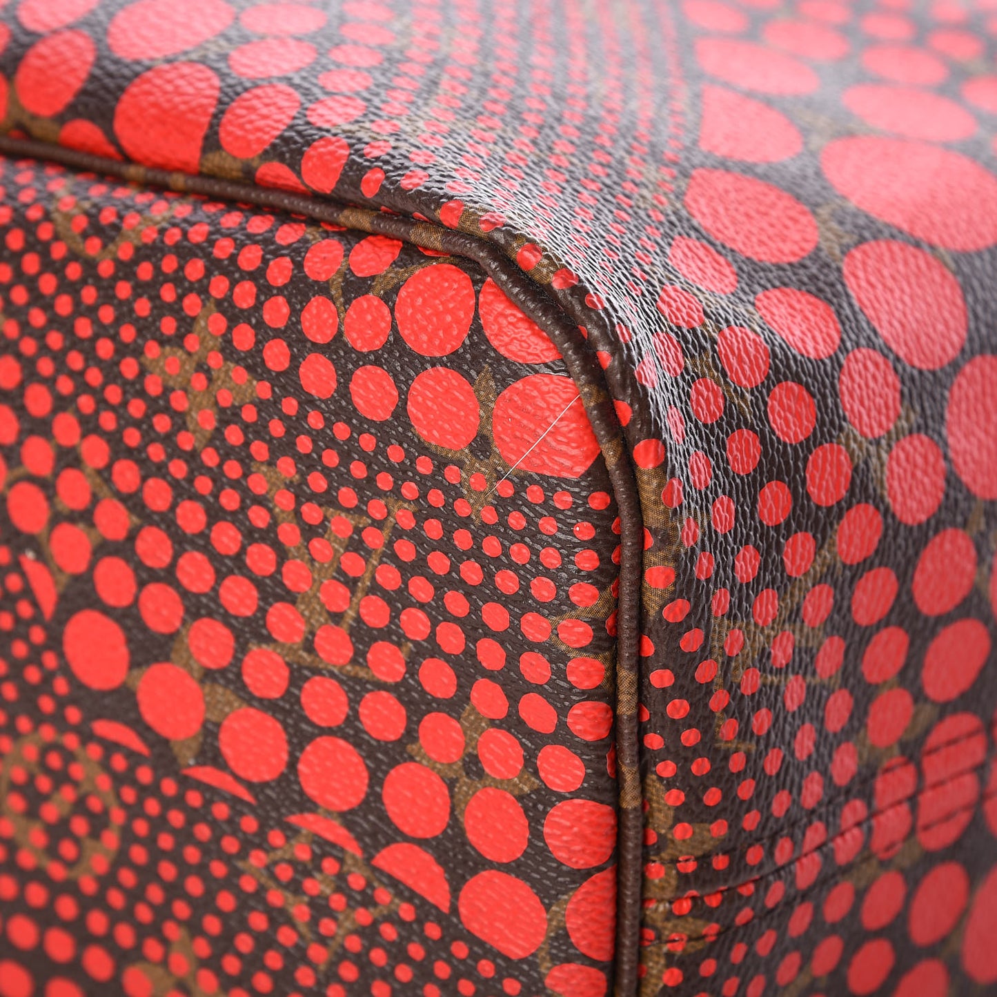 Monogram Kusama Waves Neverfull MM Red