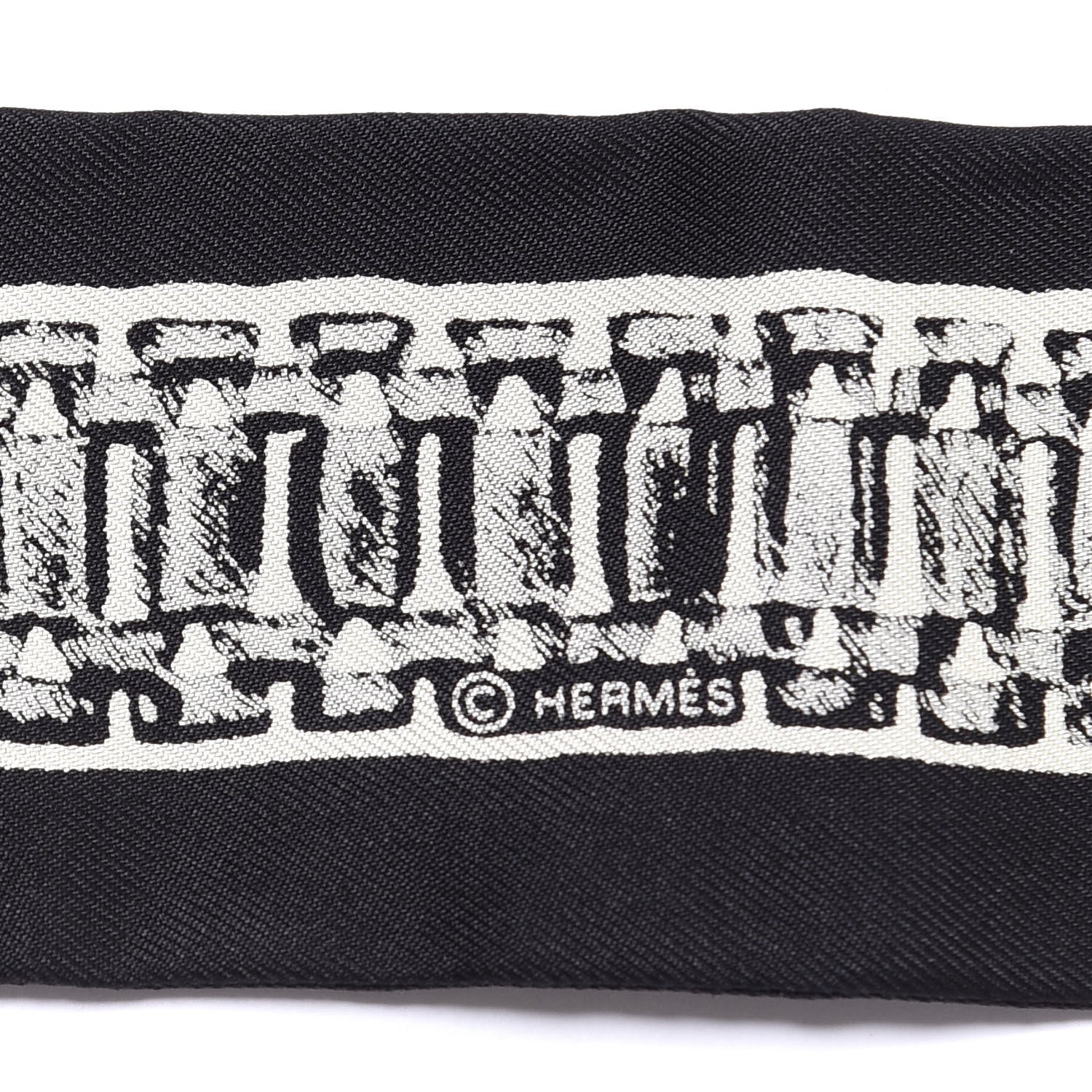 Hermes Silk Le Tresor De Medor Twilly Black White 4 of 4