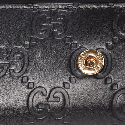 Gucci Guccissima Icon Signature 6 Key Holder Case Black 16 of 20