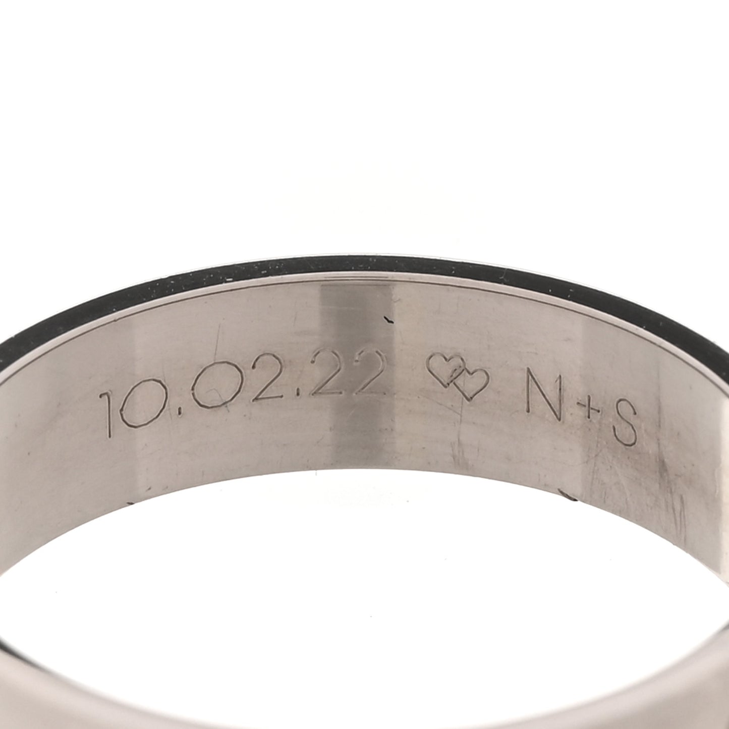 18K White Gold 5.5mm LOVE Ring 61 9.5