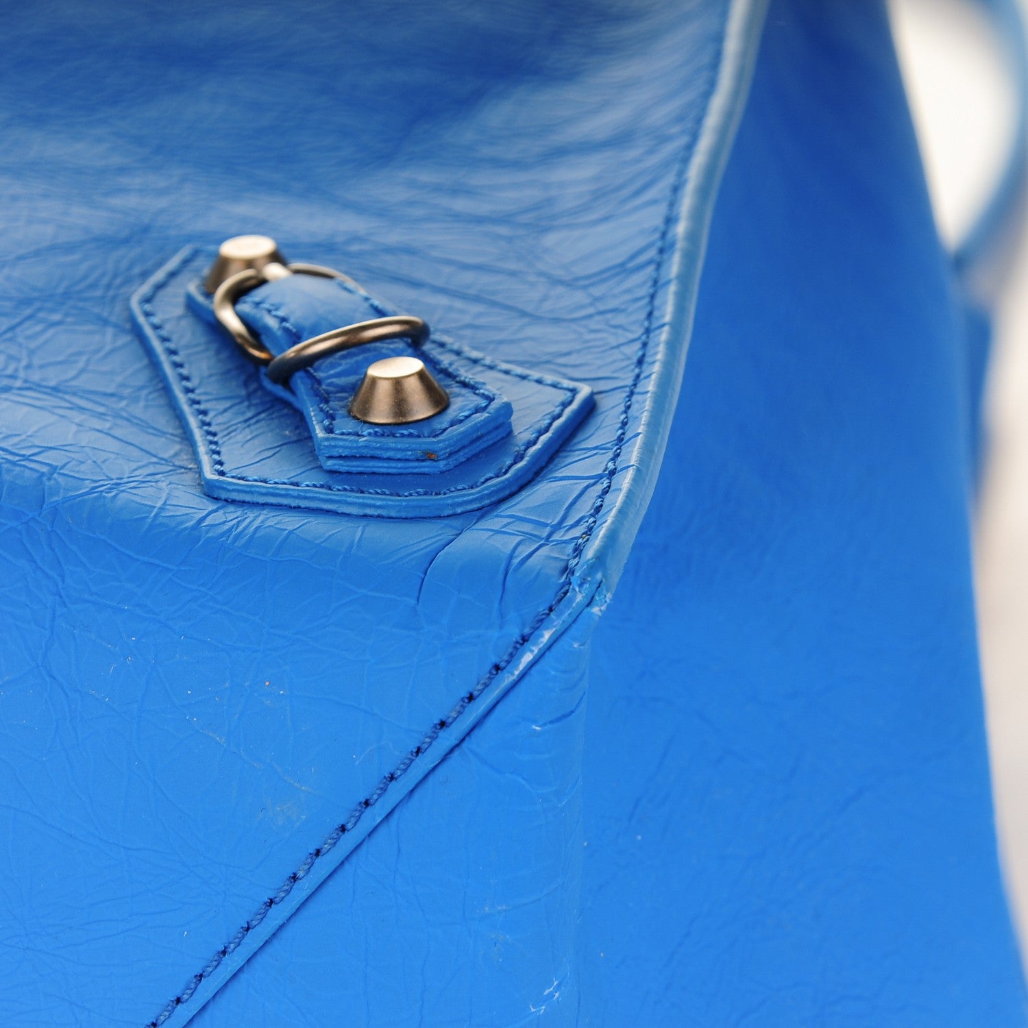 Balenciaga Veau Papier Basket Tote Bleu 10 of 17