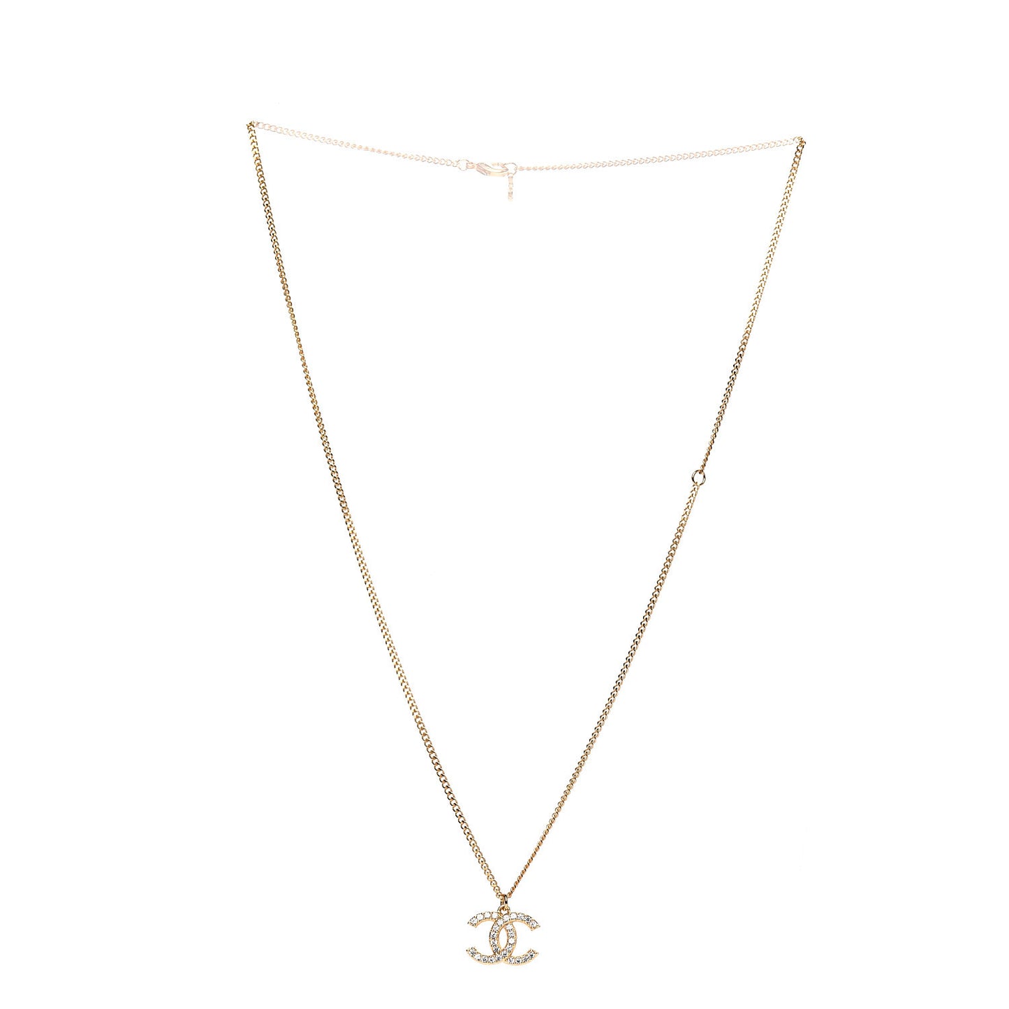 Crystal CC Necklace Gold
